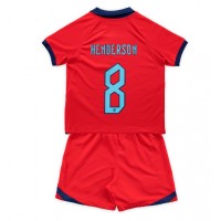 Otroški Nogometni dresi Anglija Jordan Henderson #8 Gostujoči SP 2022 Kratek Rokav (+ Kratke hlače)